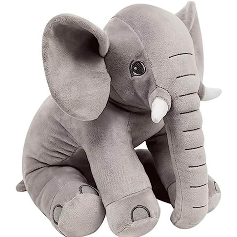 Elefante Cinza Buba de Pelúcia Meu Elefantinho Bebê 30cm Brinquedo Bichinho