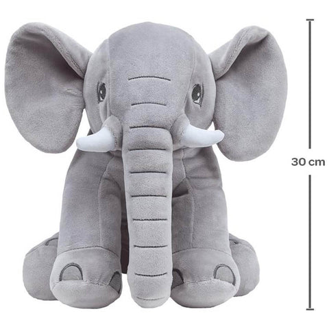 Elefante Cinza Buba de Pelúcia Meu Elefantinho Bebê 30cm Brinquedo Bichinho