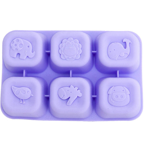 4 Forminhas de Silicone para Congelar Papinhas 60ml 6 Cubos para Comida Bebê Marcus & Marcus Lilás