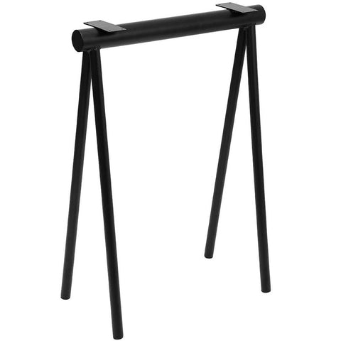 Pé de Mesa Preto Cavalete Aço Metal Para Mesa Escritório Jantar Masutti  27,5x73x54cm