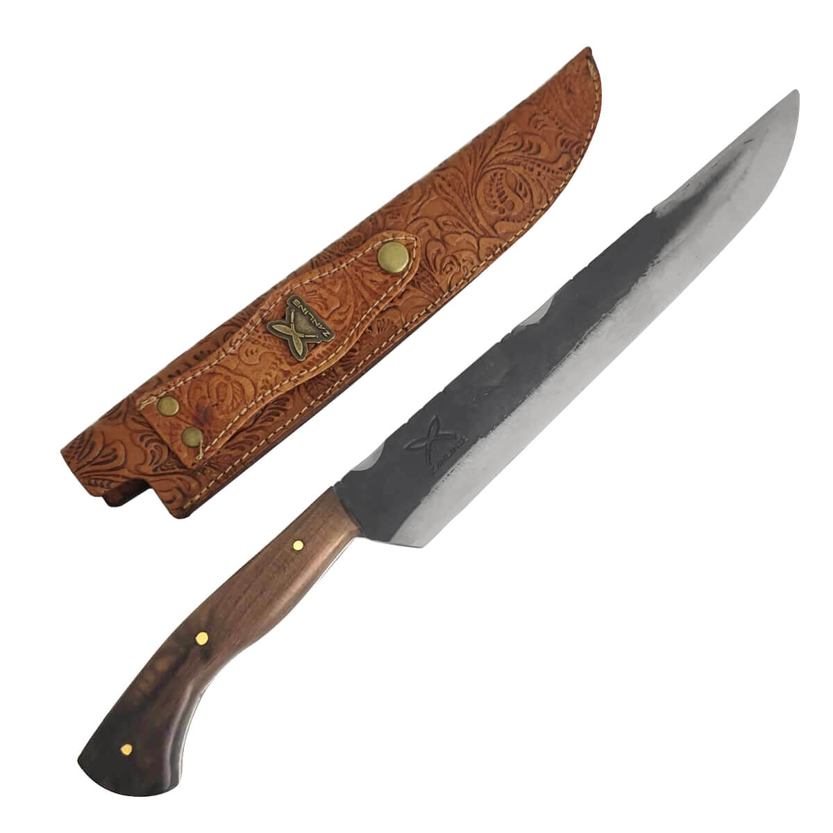 File Faca Faca Brut Forge 10' Modelo Antiga Artesanal Churrasco Aço Carbono Cabo ...