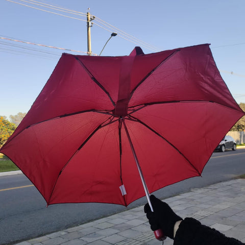 Mini Sombrinha 91cm Vermelha Guarda Chuva de Bolsa Manual Alumínio Fazzoletti