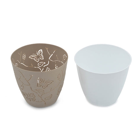 Vaso de Flores Plantas Cachepot 3D Floreira de Mesa Decor 2,5L Plasvale Borboletas