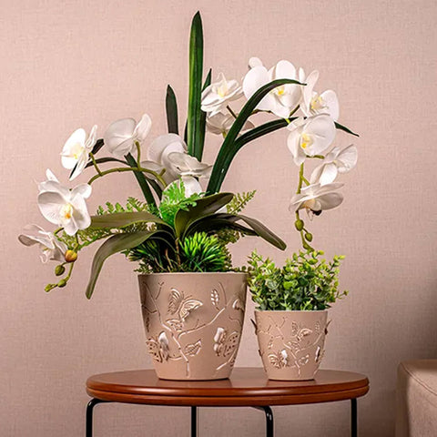 Vaso de Flores Plantas Cachepot 3D Floreira de Mesa Decor 2,5L Plasvale Borboletas