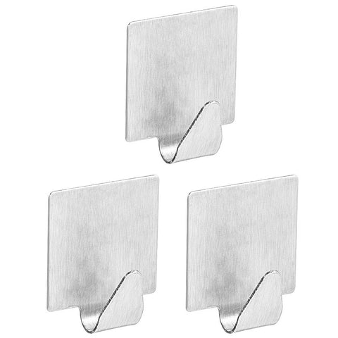 Gancho Adesivo Inox Quadrado P Aplik Autocolante de Parede 500g Multiuso Ordene