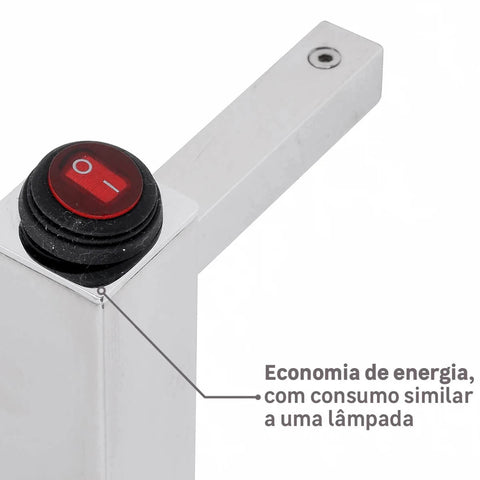 Toalheiro Térmico Quada Fio Oculto Bivolt Crismoe Secador de Toalhas Elétrico Aquecido Inox