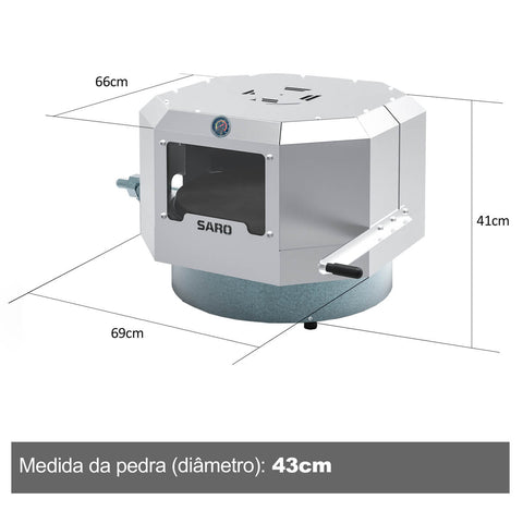 Forno para Pizza Compacto a Gás com Queimador Central e Lateral em Aço 40cm Saro