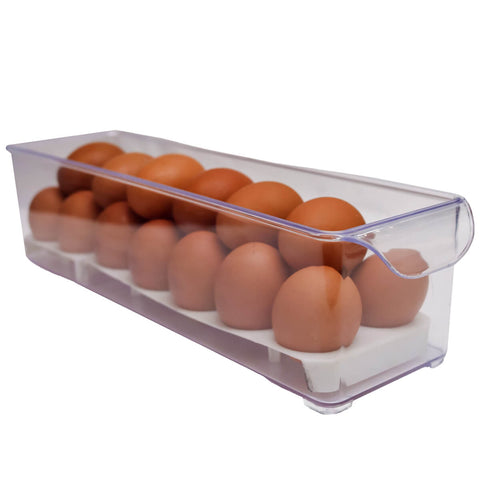 Organizador de Geladeira Suporte Porta 20 Ovos Plástico Transparente Pequeno Cinquetti