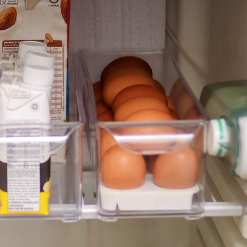 Organizador de Geladeira Suporte Porta 20 Ovos Plástico Transparente Pequeno Cinquetti