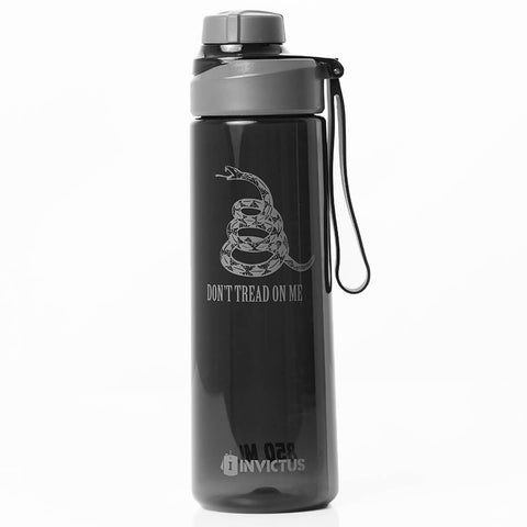 Garrafa para Água Invictus Acqua Snake Preta 850ml em Tritan com Alça para Academia