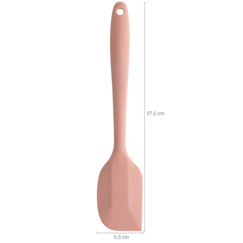 Conjunto Talheres de Silicone Rosa Cozinhar 5 peças Colher Concha Espátula Pincel Pegador OU