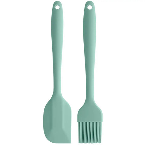 Pincel e Espátula Talheres de Silicone Verde Menta OU 2 Utensílios para Cozinha