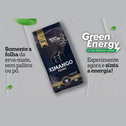 Erva Mate de Chimarrão Ximango 500g Pura Folha Export Sem Açúcar Green Energy