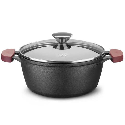 Caçarola Panela de Ferro TVT com Cabo de Silicone para Fogão Forno MTA 1,7l Preto
