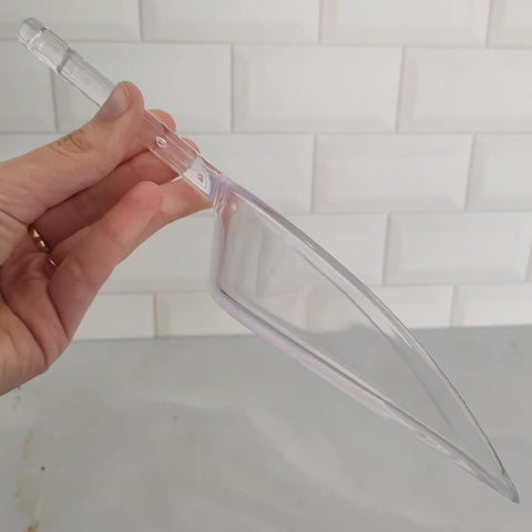 Kit 3 Colher Medidora Plástico Pás Dosadoras para Grãos Cereais Ração Cozinha Multiuso Transparente