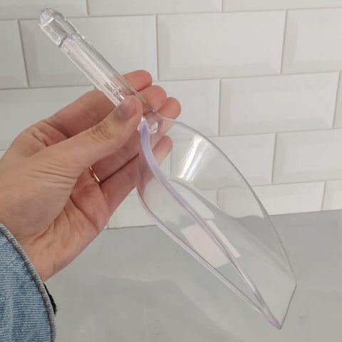Kit 3 Colher Medidora Plástico Pás Dosadoras para Grãos Cereais Ração Cozinha Multiuso Transparente