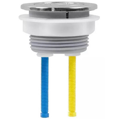 Botão Duplo Cromado Astra para Caixa Acoplada 41 a 48mm de Banheiro Descarga