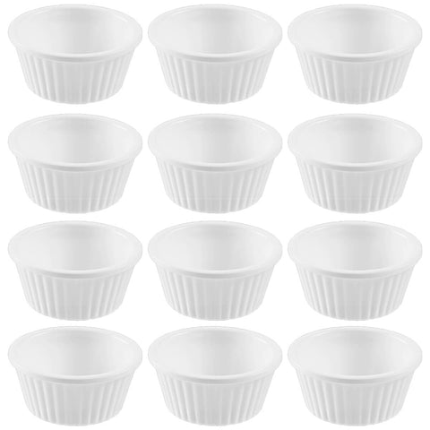 12 Ramekins 30ml Cada Mini Potes Servir Molhos Branco Uno Coza Restaurante Temperos