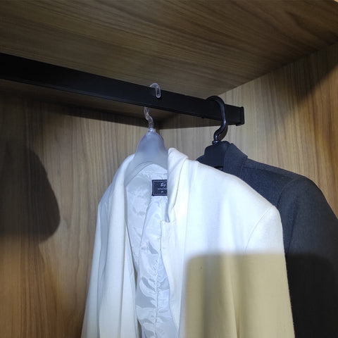 9 Cabides de Roupa Giratório Reforçado Socialle Adulto Transparente Organizador Closets Armários