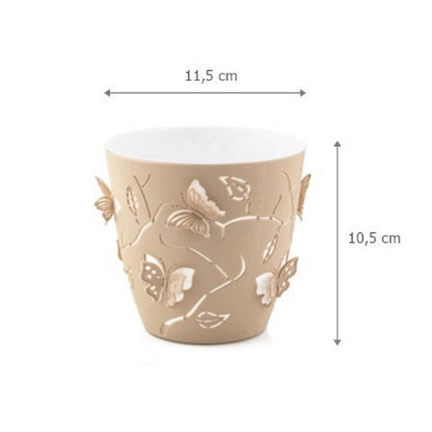 Vaso de Flores Plantas Cachepot 3D Floreira de Mesa Decor 700ml Plasvale Pequeno Borboletas