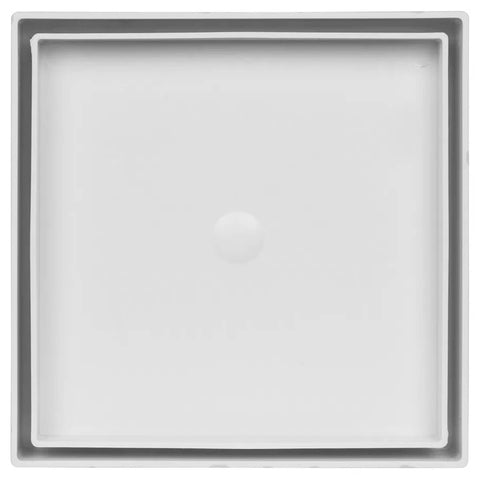 Ralo Oculto 15x15cm Astra Quadrado Branco Anti-Inseto Invisível para Banheiro Invisível