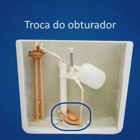 Obturador Universal para Válvula de Saída Caixa Acoplada Astra Descarga Reparo