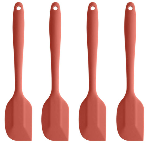 4 Espátulas De Silicone Reta Lambe-Lambe Pão Duro Terracota Cozinha Talheres