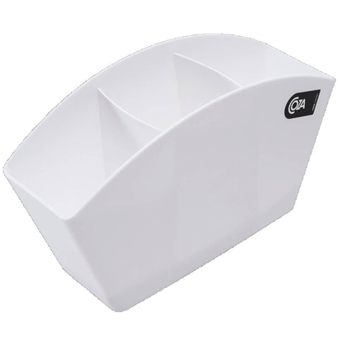 Porta Talheres Escorredor Branco 3 Divisória Grande Basic Coza 25x8x13cm Cozinha