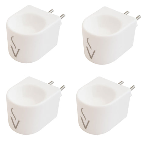 Conjunto 4 Aromatizadores Elétricos Via Aroma de Ambiente em Porcelana Branco