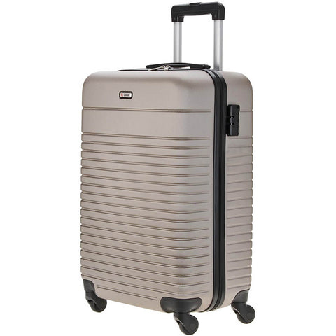 Mala Rígida de Viagem Bordo Tonin Rodinhas 360 Bagagem Gaia Dourada 34x23x55cm 10Kg