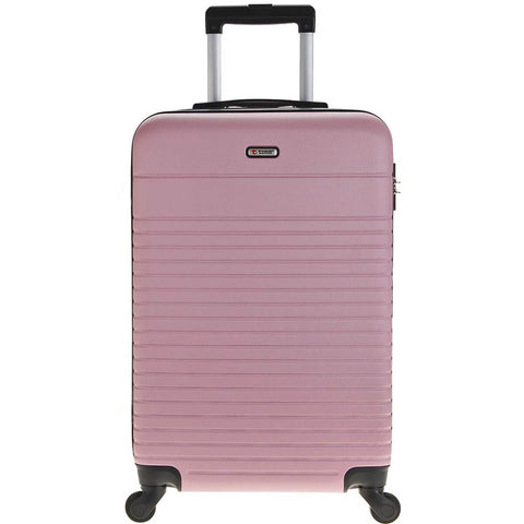 Mala De Viagem Rosa Tonin Rígida Bagagem De Mão Rodinhas 360 Gaia 34x23x55cm