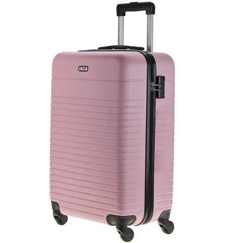 Mala De Viagem Rosa Tonin Rígida Bagagem De Mão Rodinhas 360 Gaia 34x23x55cm