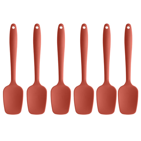 6 Espátulas De Cozinha Colheres De Silicone Utensílios Lambe Lambe Ou Terracota