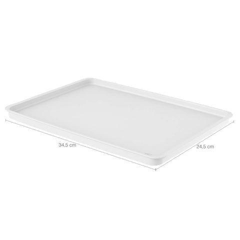 Bandeja Branca 34x24cm Slim Coza Plástica Restaurante Multiuso Organizadora Decorativa