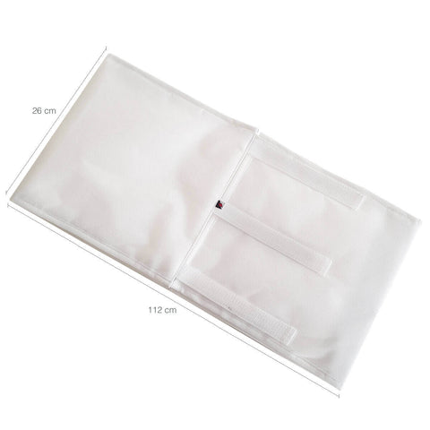 Kit 5 Cintas Organizadoras para Cobertores Tamanho GG 112cm x 26cm Branco