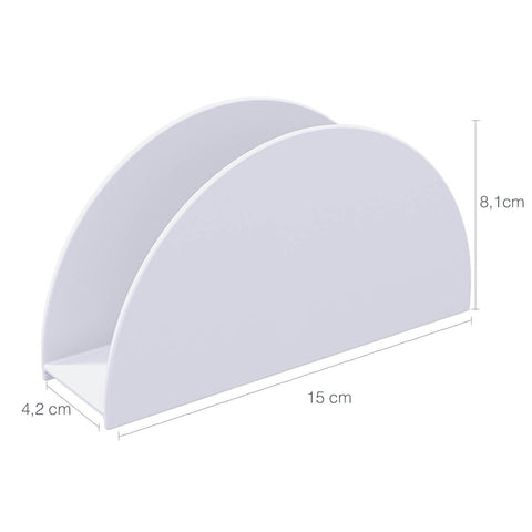 Porta Guardanapos Branco 15x4cm Plástico Mesa Restaurante Lancheria Coza Cozy