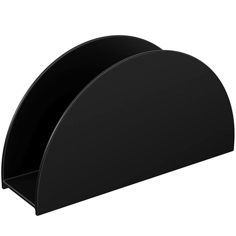 Porta Guardanapos Preto 15x4cm Plástico Mesa Restaurante Lancheria Coza Cozy