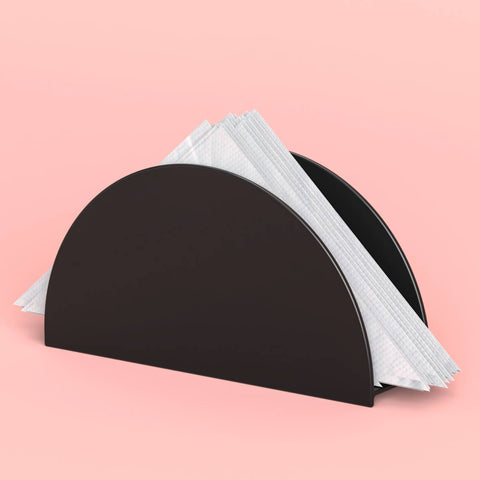 Porta Guardanapos Preto 15x4cm Plástico Mesa Restaurante Lancheria Coza Cozy