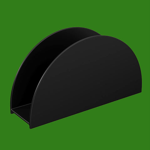 Porta Guardanapos Preto 15x4cm Plástico Mesa Restaurante Lancheria Coza Cozy