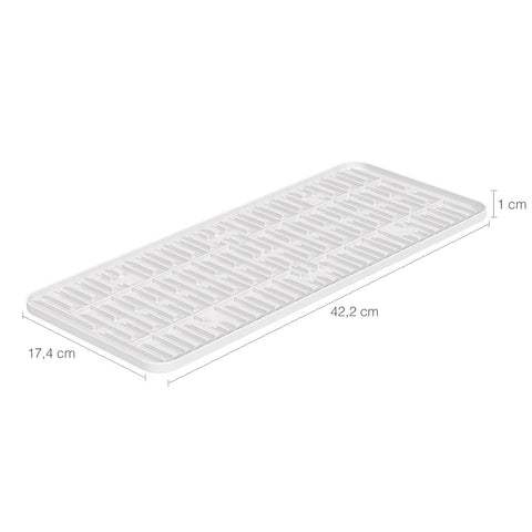 Tapete de Pia Taças Copos 42x17cm Single Coza Branco Cozinha Mantém Pia Seca Cozinha