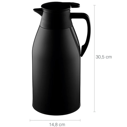 Garrafa Térmica 1,6l Bule Café Chá Preto Hotel até 30horas Grande Restaurantes Bares Quente ou Gelado