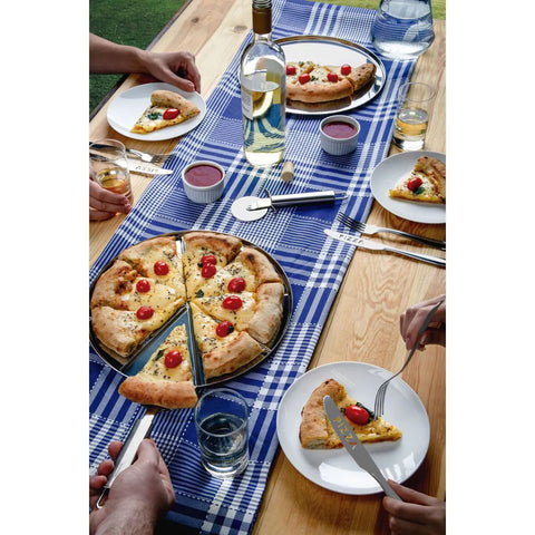 Kit Para Pizza em Aço Inox 12 Talheres 1 Espátula e 1 Cortador Laguna Tramontina Cinza
