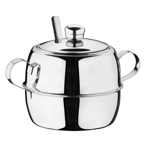 Açucareiro Inox 500g Pote Porta Açúcar de Mesa com Colher Tampa Zanella