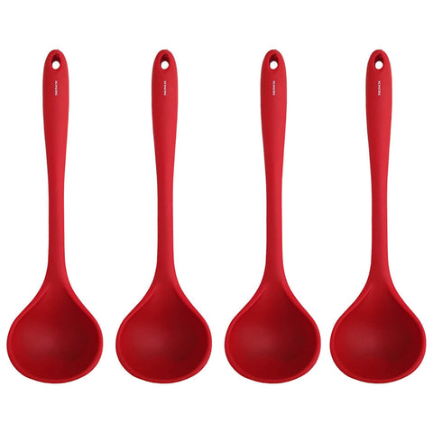 Kit 4 Conchas de Silicone para Cozinha Utensílios Cozinha Vermelha Brinox