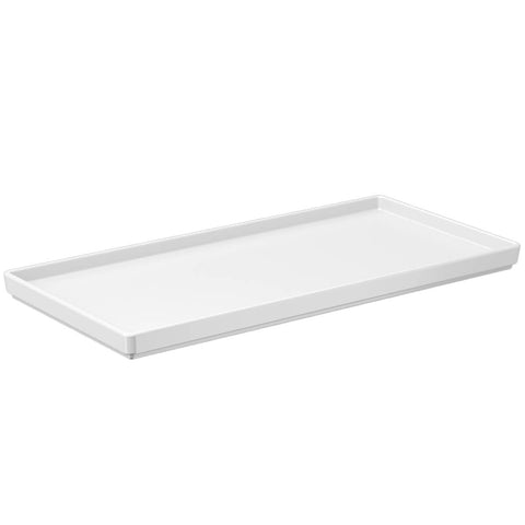 12 Travessas Retangulares Servir Petiscos 27x13cm Comida Japonesa Branco Bandeja Decorativa Uno Coza