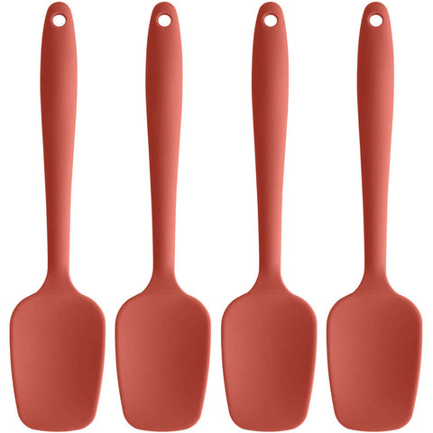 Kit 4 Espátulas de Cozinha Colher de Silicone Utensílio Lambe Lambe Ou Terracota