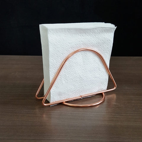 Kit 4 Porta Guardanapos de Papel de Mesa Rose Gold Suporte Guardanapo Passerini