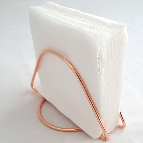 Kit 4 Porta Guardanapos de Papel de Mesa Rose Gold Suporte Guardanapo Passerini