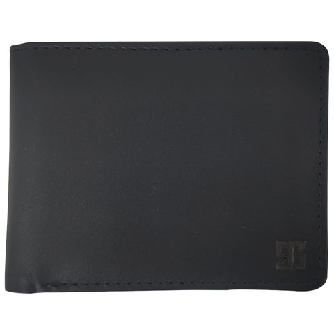 Carteira de Bolso Couro Preto Masculina Porta Moedas Cartão Dinheiro Lisa Briolly