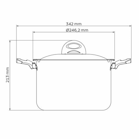 Espagueteira Tramontina Loreto em Alumínio 22cm 5,7L Antiaderente Starflon Max Grafite